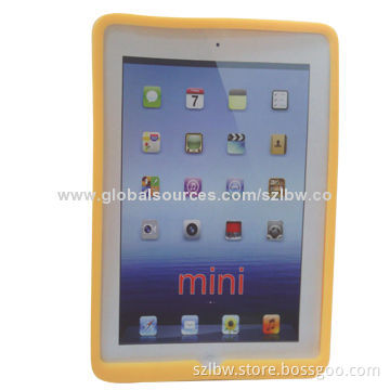 Fashionable Silicone Back Cover Cases for iPad Mini, Retail and Wholesale, Free Sample